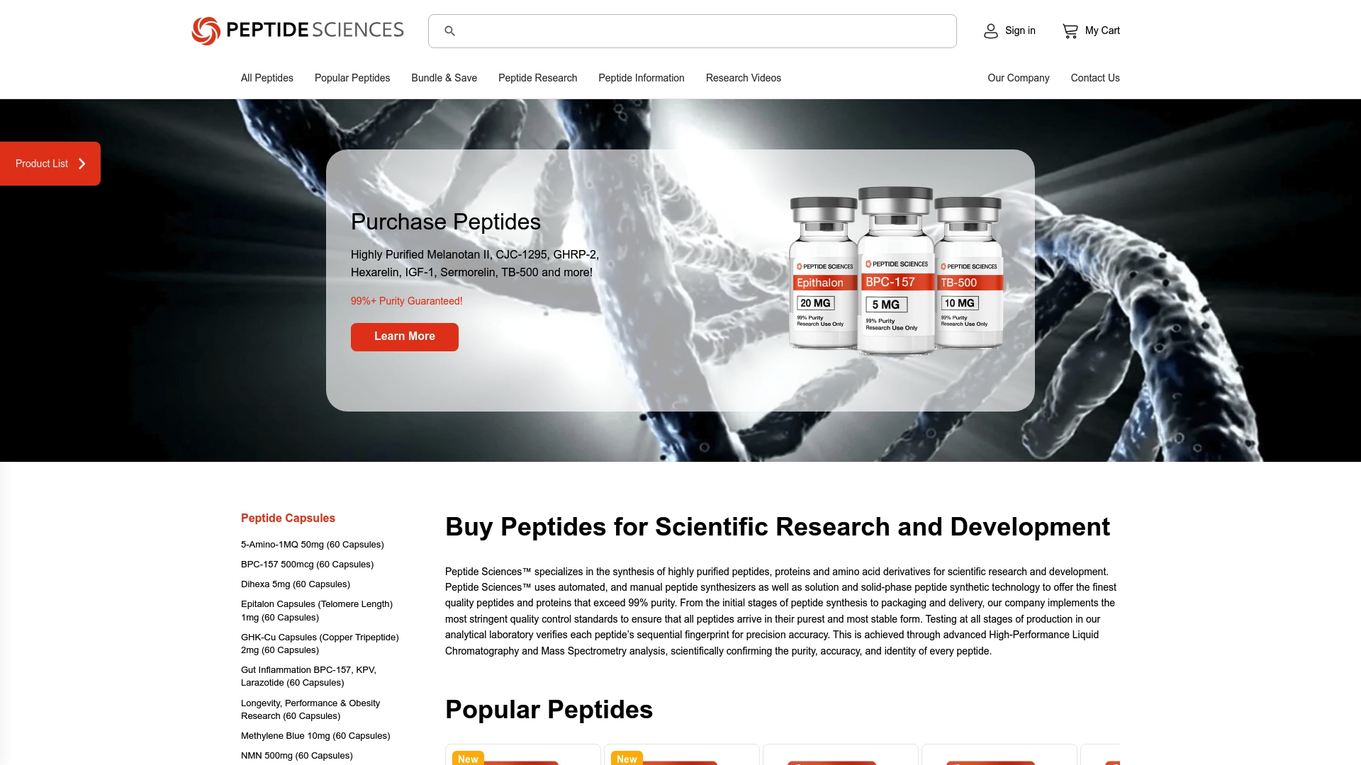 Top 4 Tested Peptides List In 2026 For Advanced Research 3 Product Screenshot