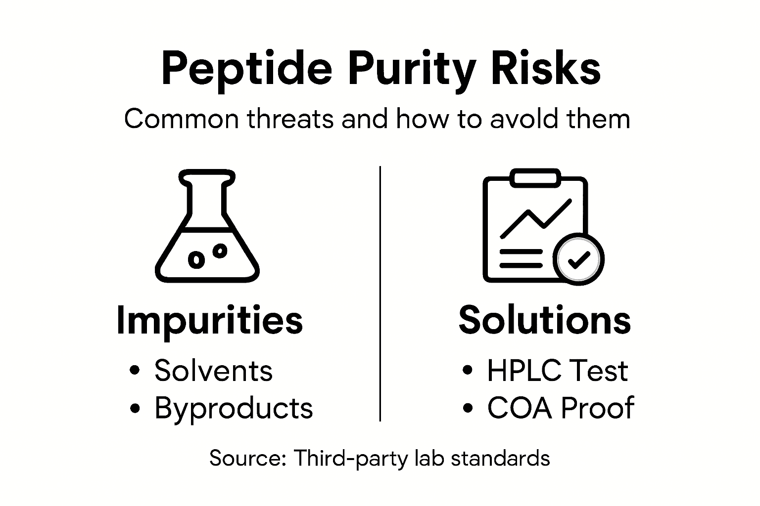 Infographic highlights risks and solutions for peptide purity