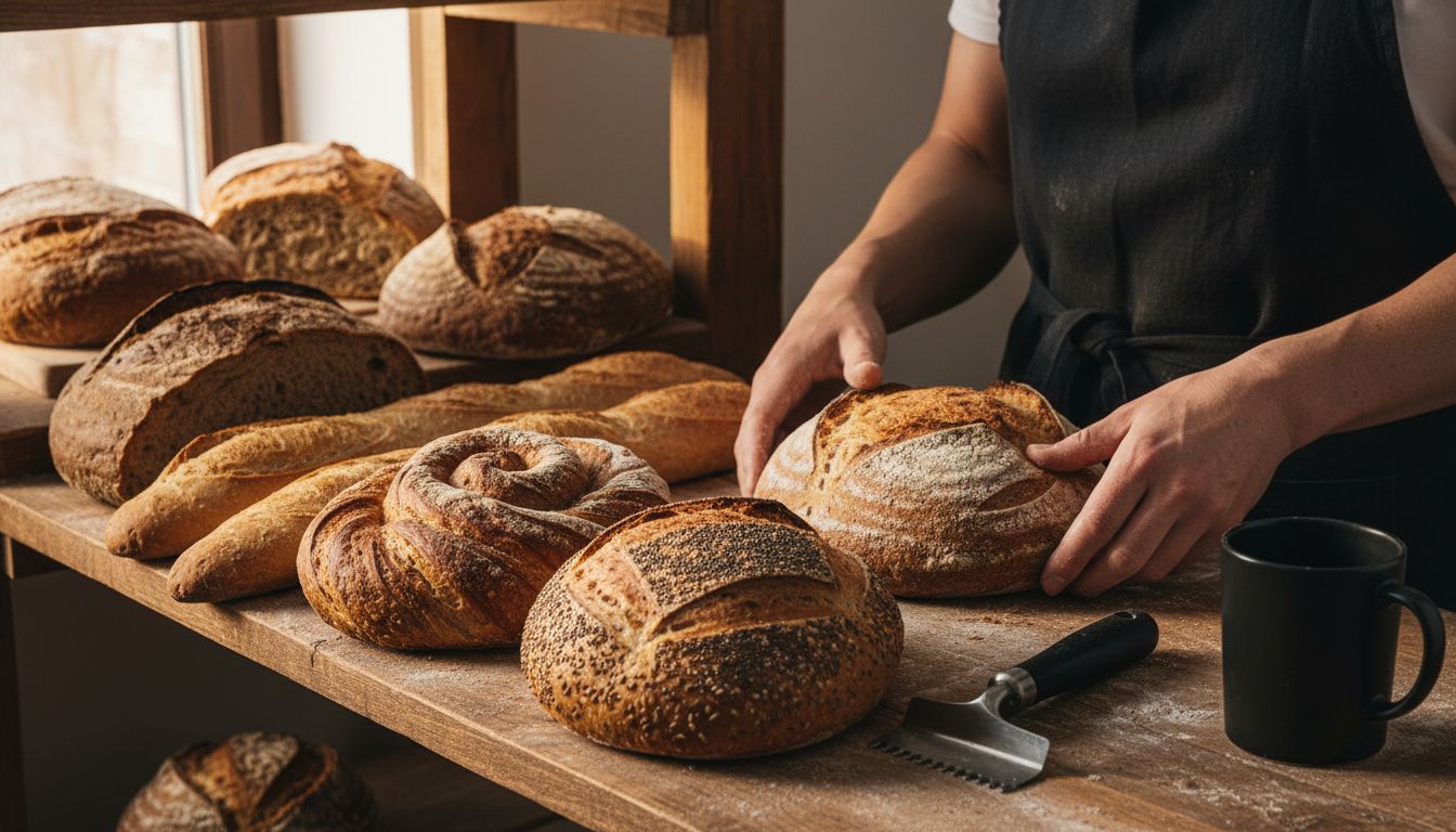 Diverse tipuri de pâine cu maia artizanală