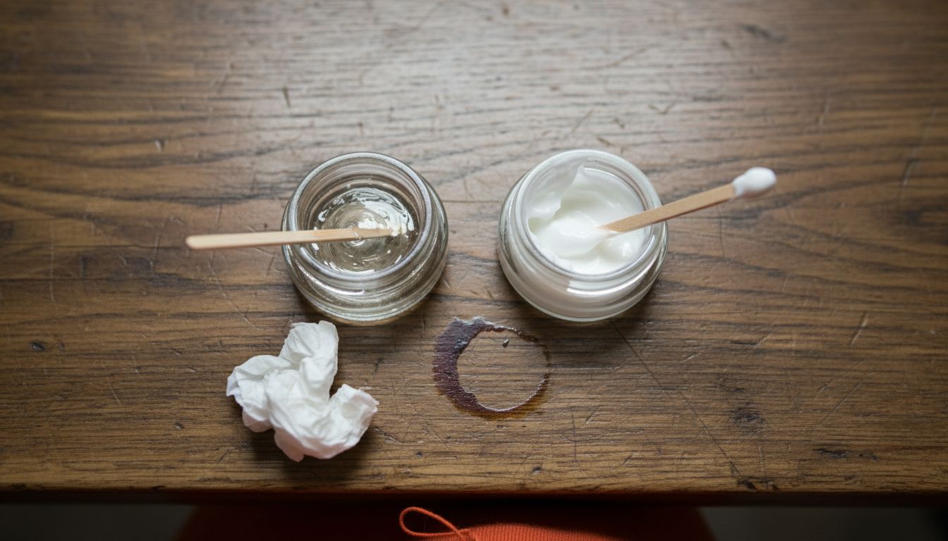 Numbing gel and cream in glass jars contrasted