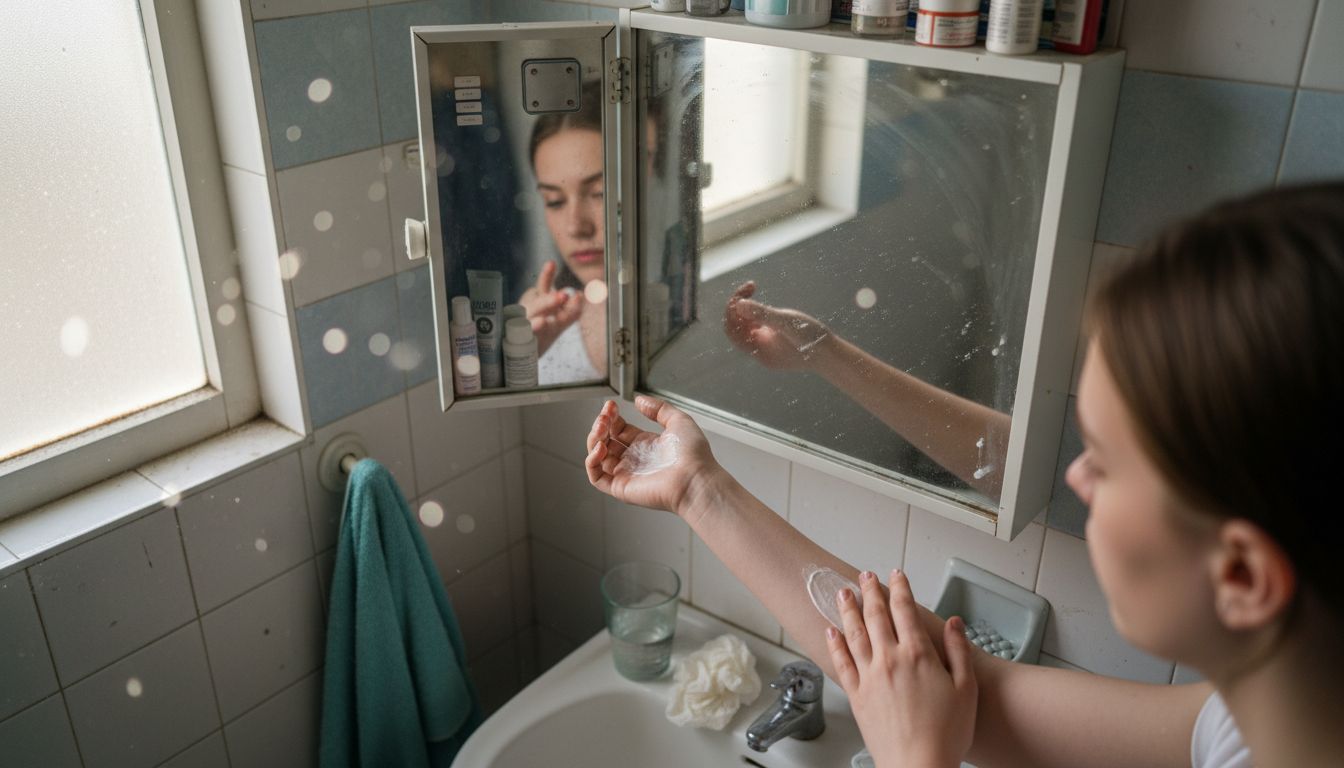 Person applies numbing cream before tattoo