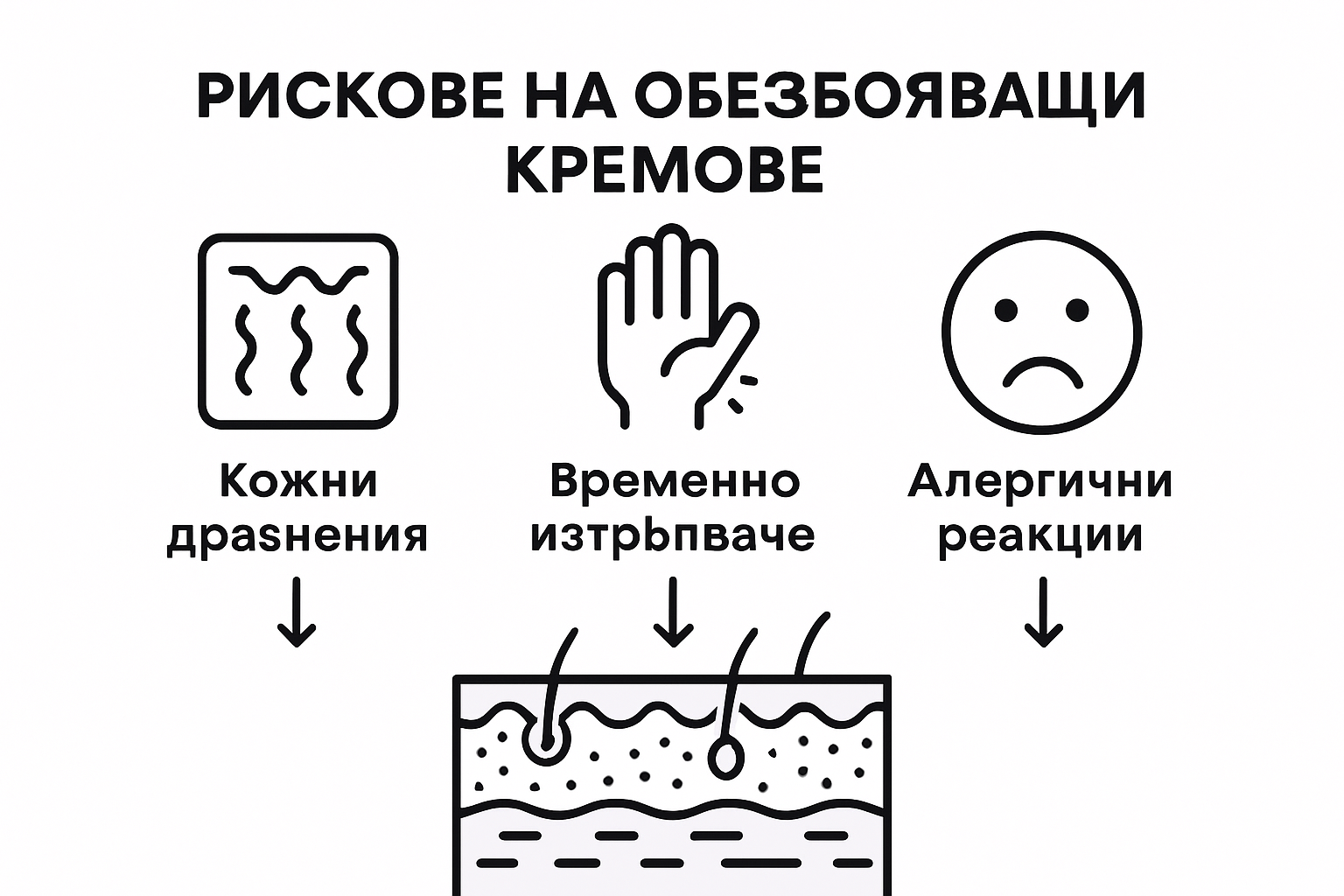 Infographic showing risks of numbing creams