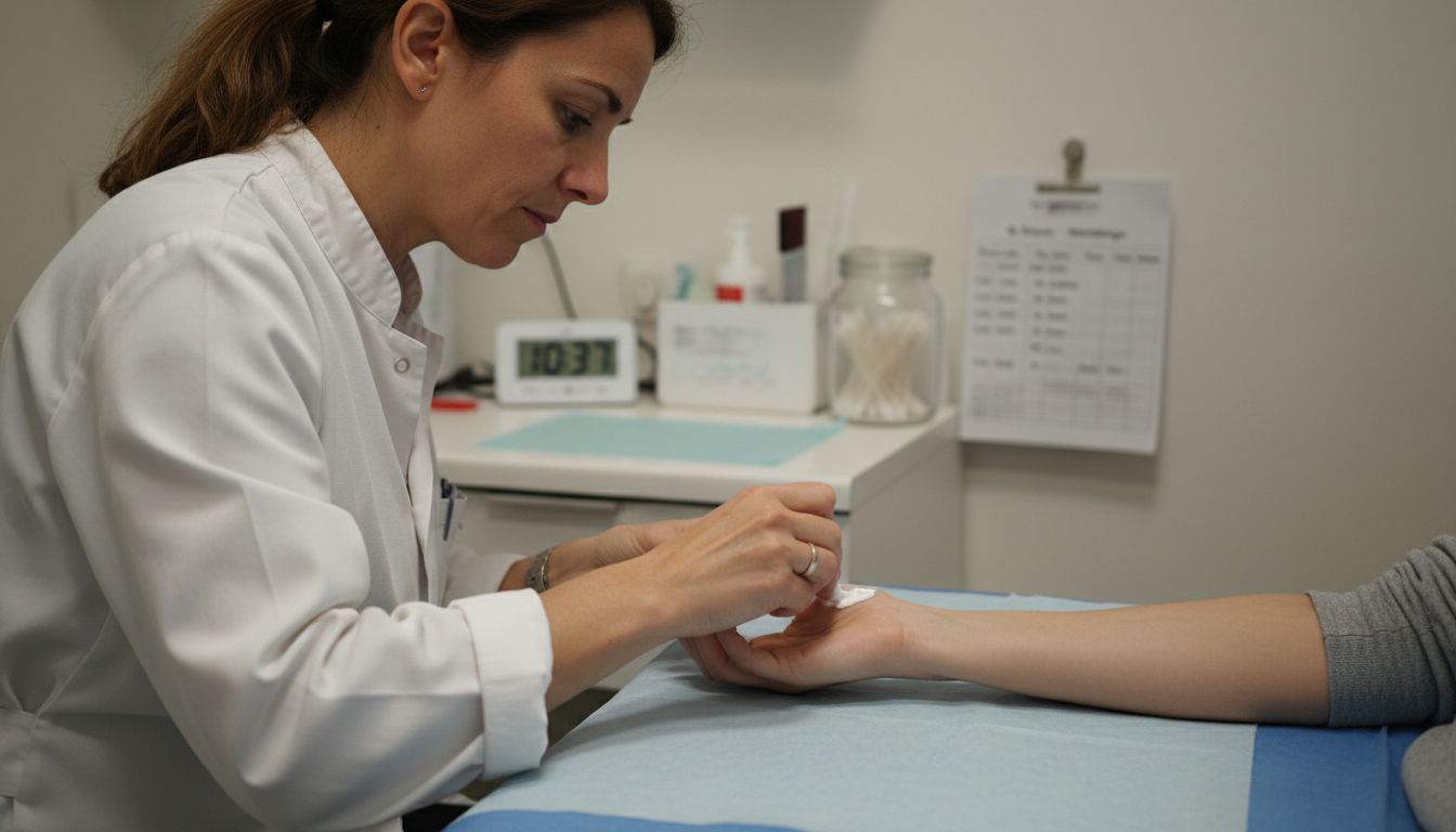 Un dermatologue montre comment appliquer une crème anesthésiante