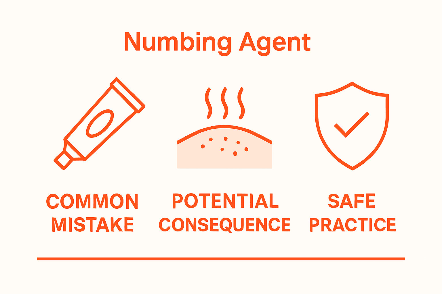 Tattoo numbing risks and safe practices infographic