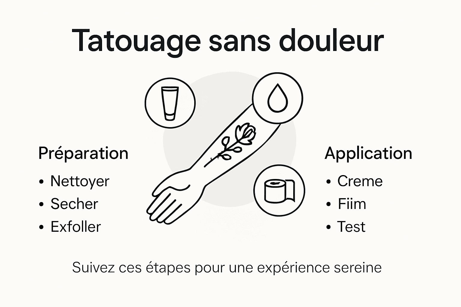Infographie : les étapes clés pour se préparer à un tatouage en toute sérénité et sans douleur