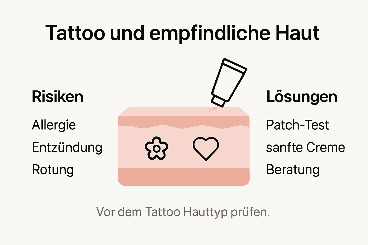 Infografik: Tattoos – Risiken und Tipps für empfindliche Haut