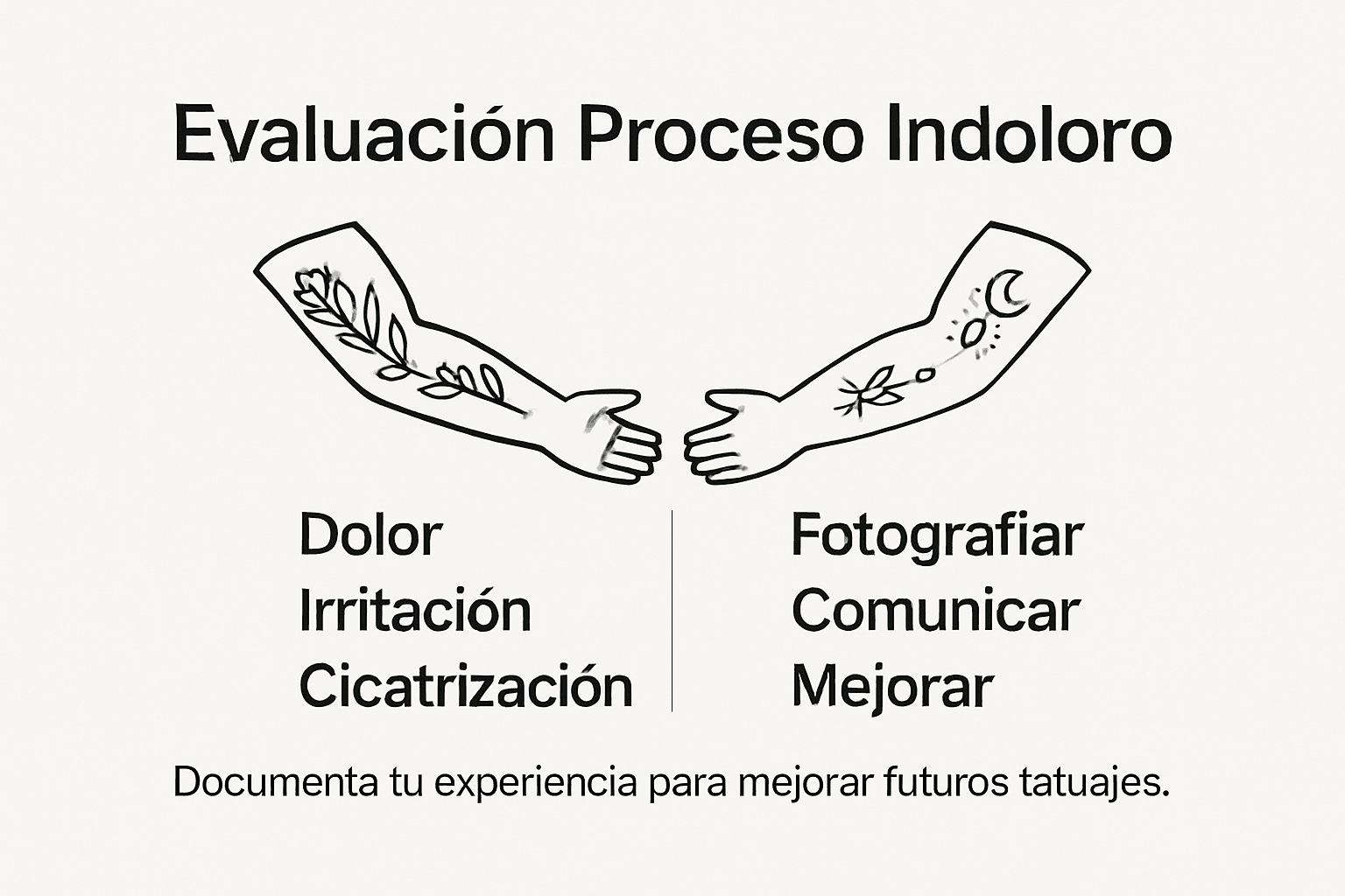 Infografía sobre cómo evaluar el uso de anestesia antes de hacerse un tatuaje