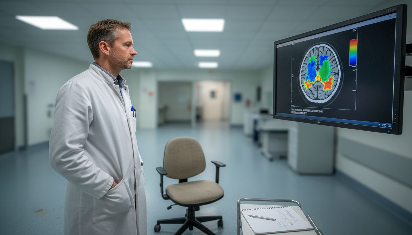 Een neuroloog analyseert een fMRI-hersenscan om beter inzicht te krijgen in pijnklachten.