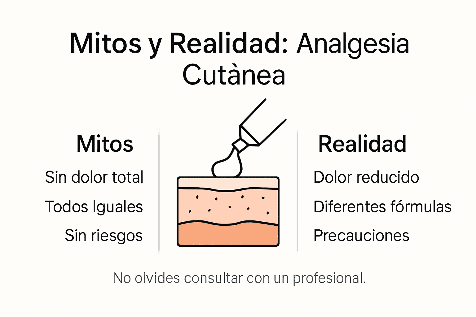 Infografía: desmontando mitos y verdades sobre la analgesia tópica