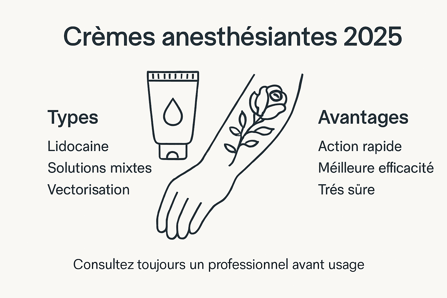 Découvrez en un coup d'œil toutes les innovations des crèmes anesthésiantes pour 2025 grâce à notre infographie exclusive.