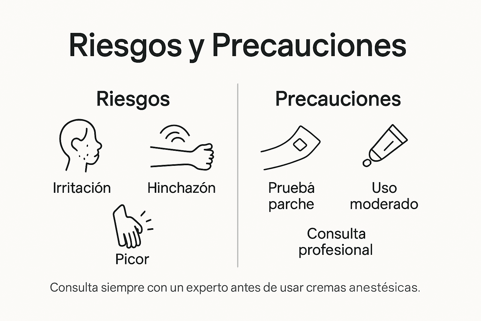 Infografía: todo lo que debes saber sobre los riesgos y cuidados al usar cremas anestésicas