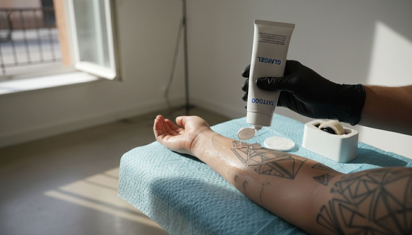 Verdovende crème aanbrengen voordat je een tatoeage laat zetten