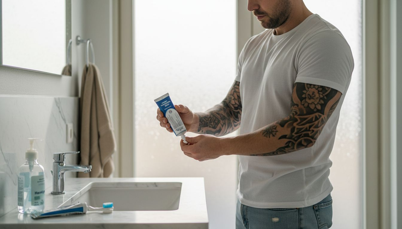 Een verdovende crème aanbrengen voordat je een tattoo laat zetten