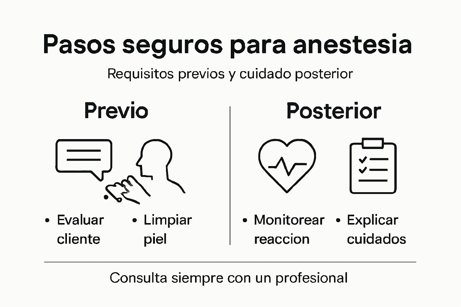 Infografía: recomendaciones clave para una anestesia segura