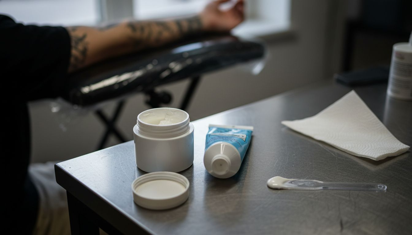 Cremas anestésicas y espacio de trabajo