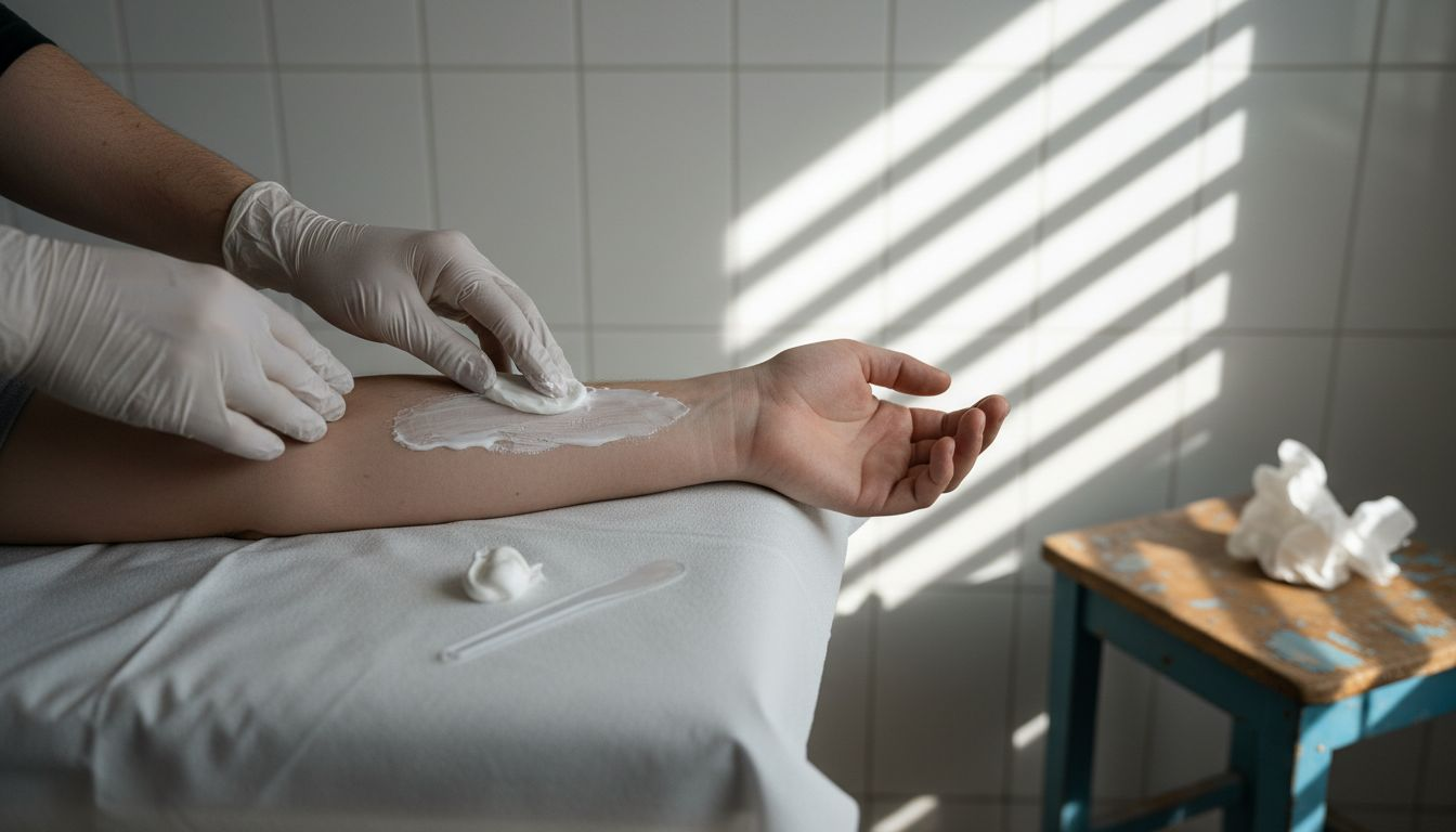 Um die Haut vor dem Tätowieren unempfindlicher zu machen, kann eine betäubende Creme direkt auf die gewünschte Stelle aufgetragen werden.