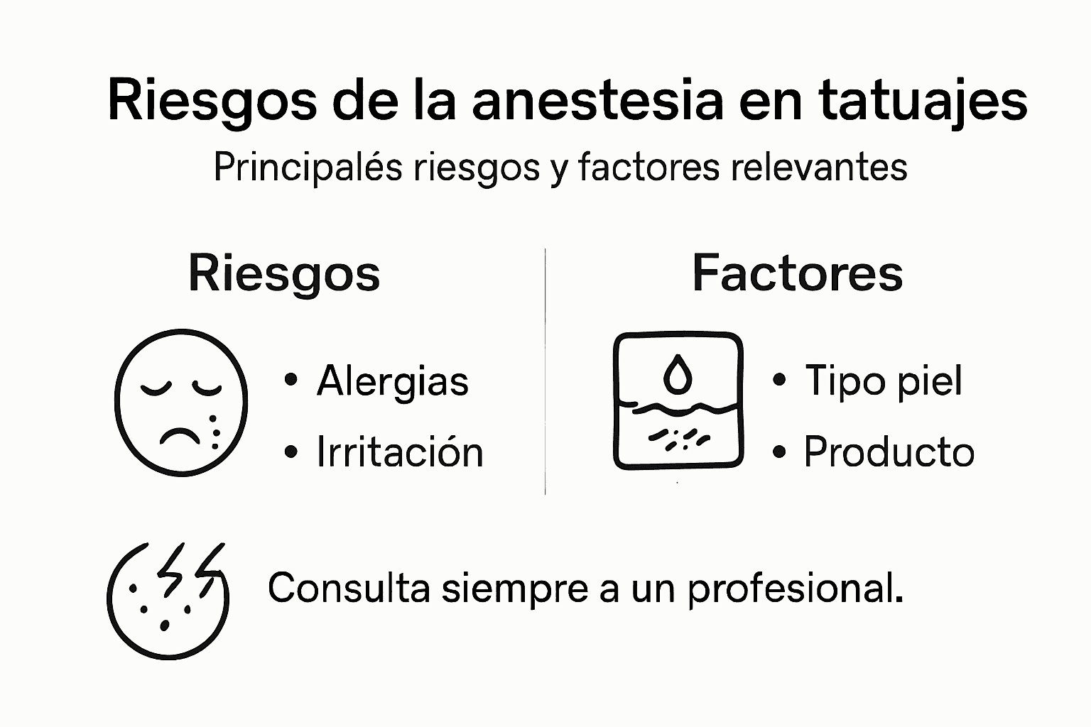 Infografía: ¿Qué riesgos implica la anestesia al hacerse un tatuaje?