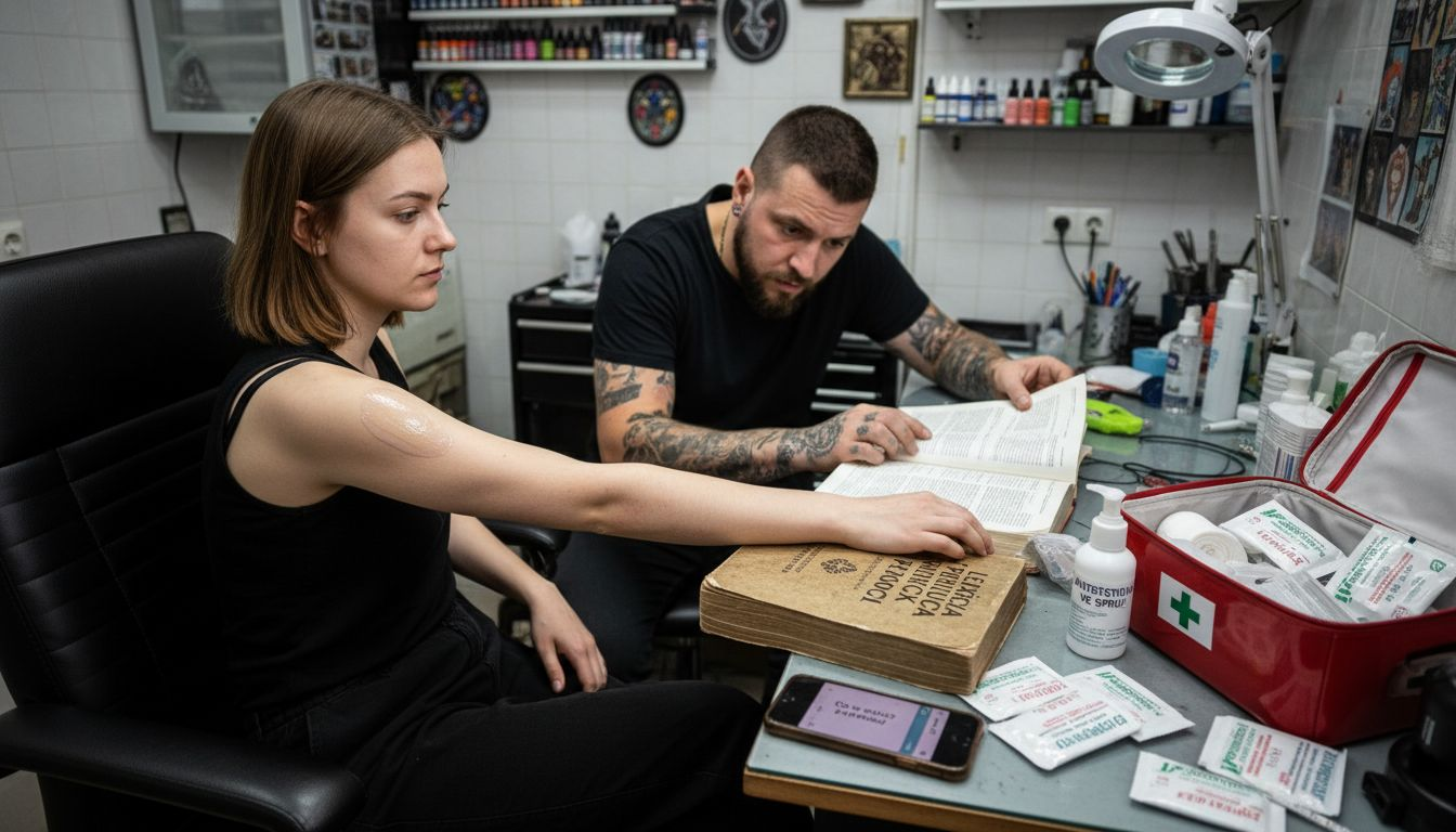 Zákazník tetovacího studia, u kterého se po aplikaci anestetika projevila alergická reakce