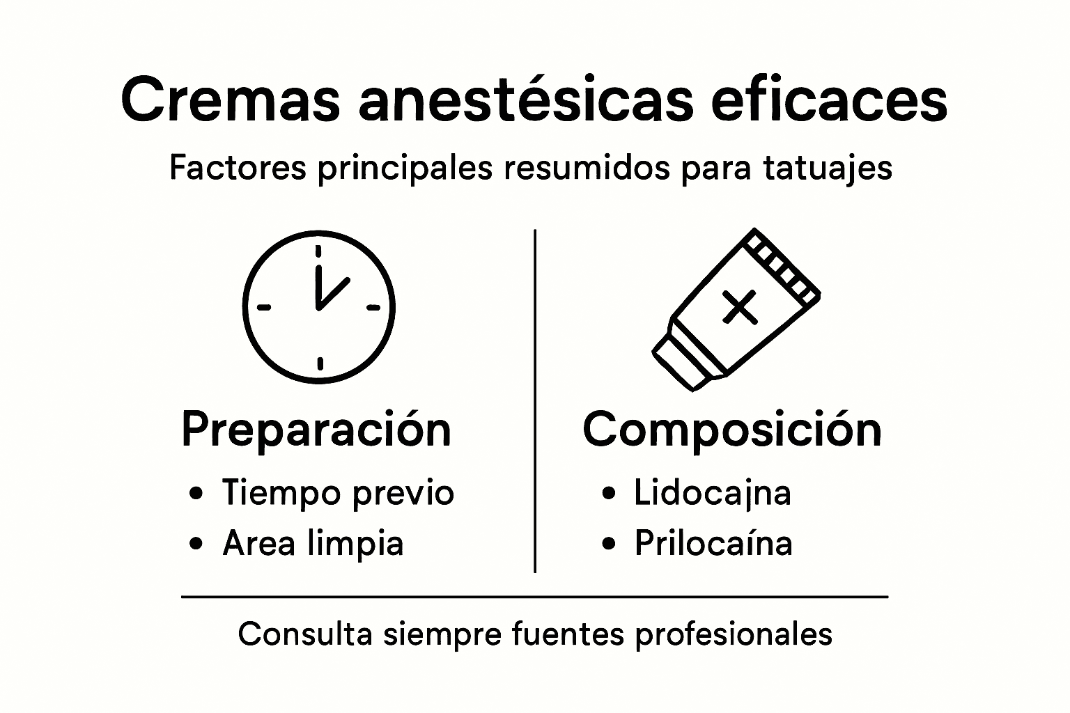 Infografía sobre la eficacia de las cremas anestésicas: puntos clave que debes conocer