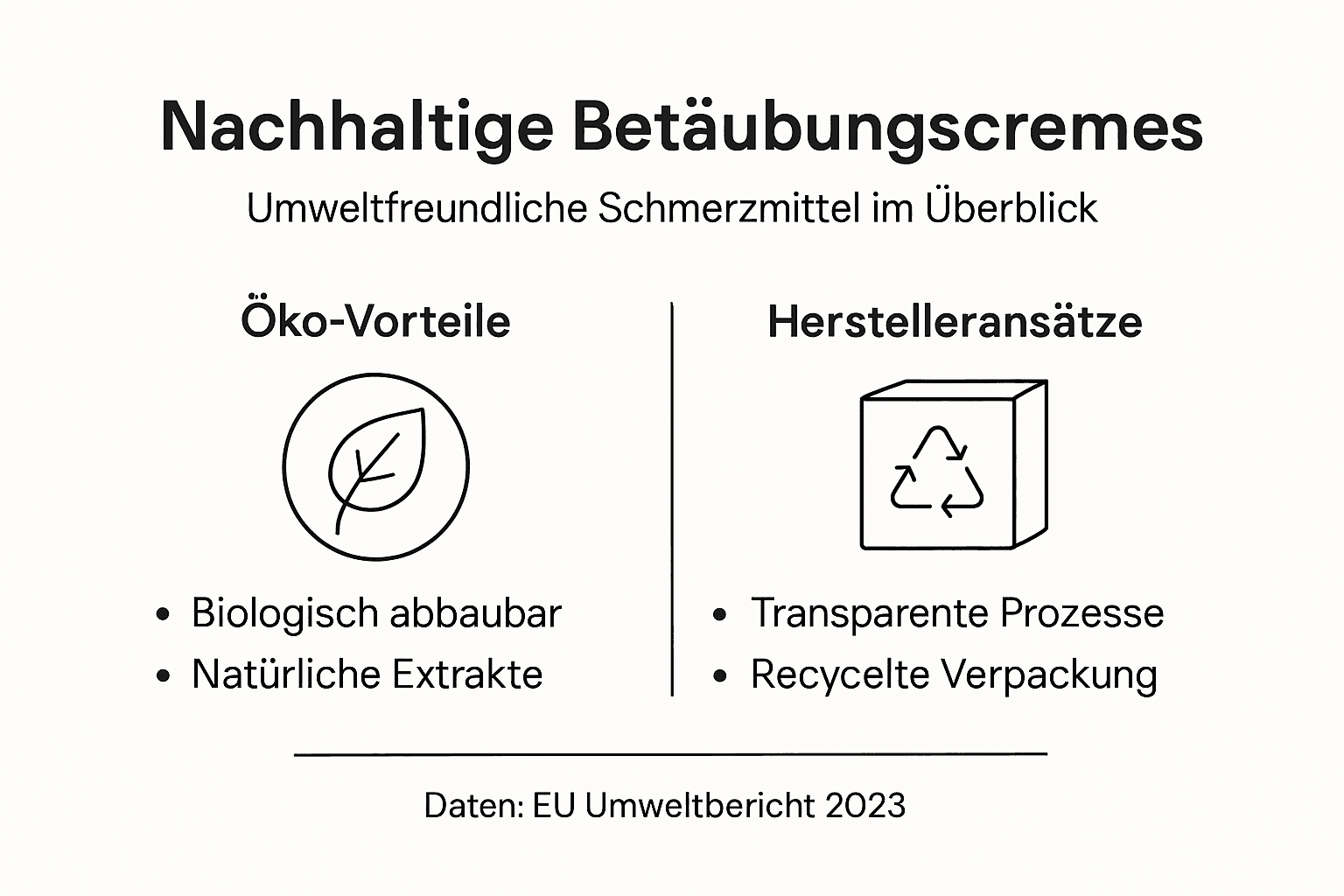 Die Infografik veranschaulicht, welche nachhaltigen Eigenschaften diese Creme auszeichnen.