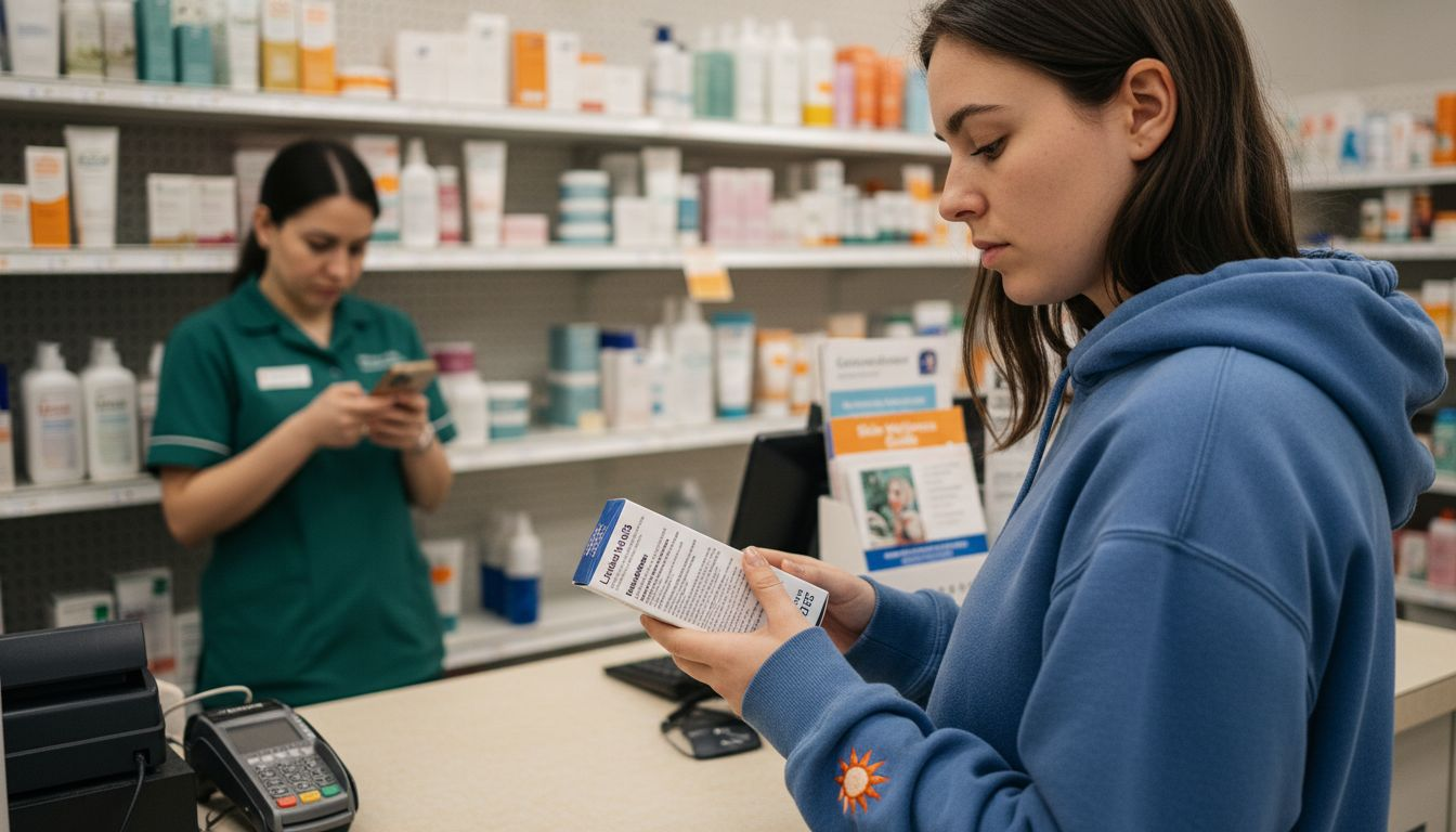 Person examining lidocaine numbing cream package
