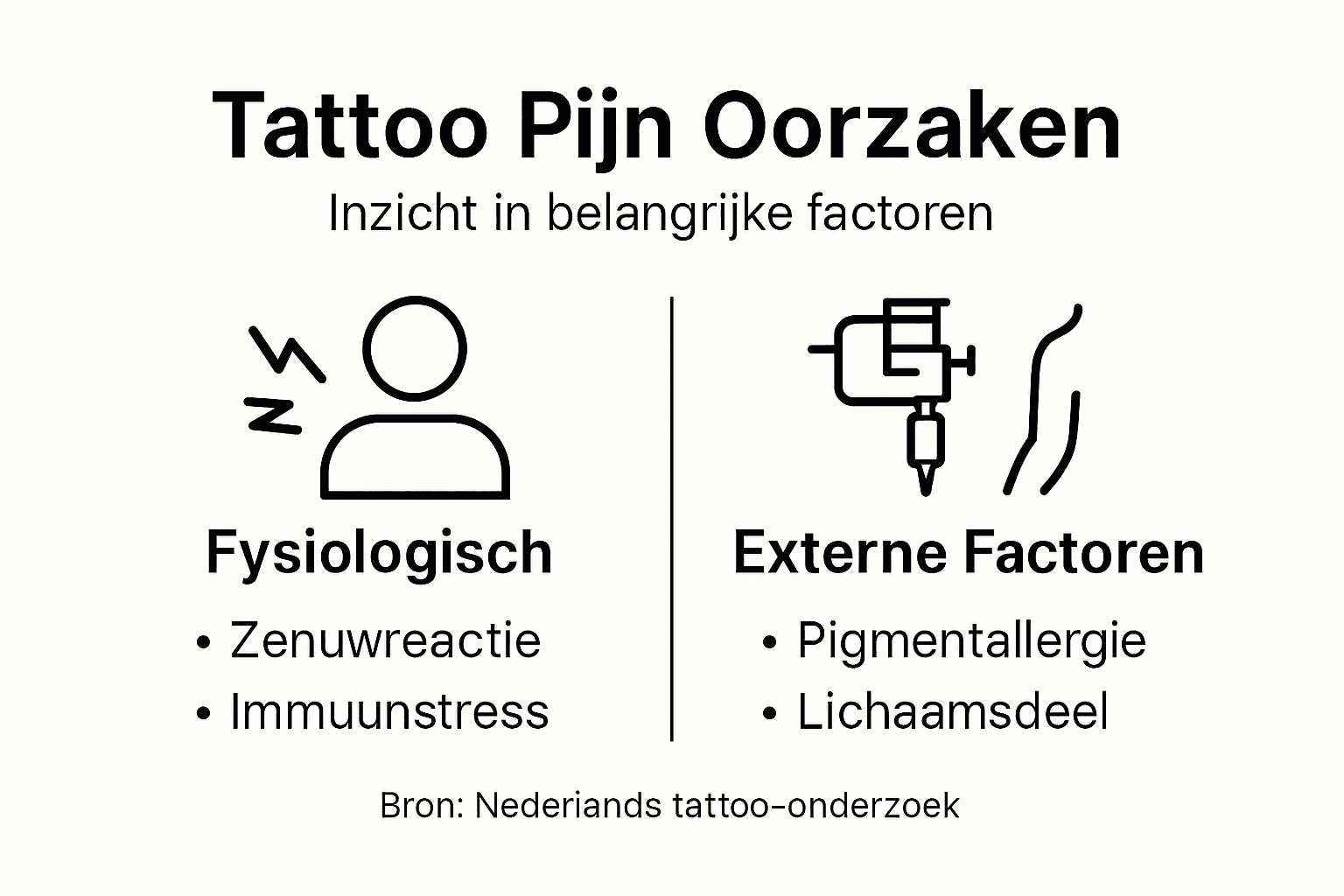 Infographic: waarom doet een tatoeage pijn?