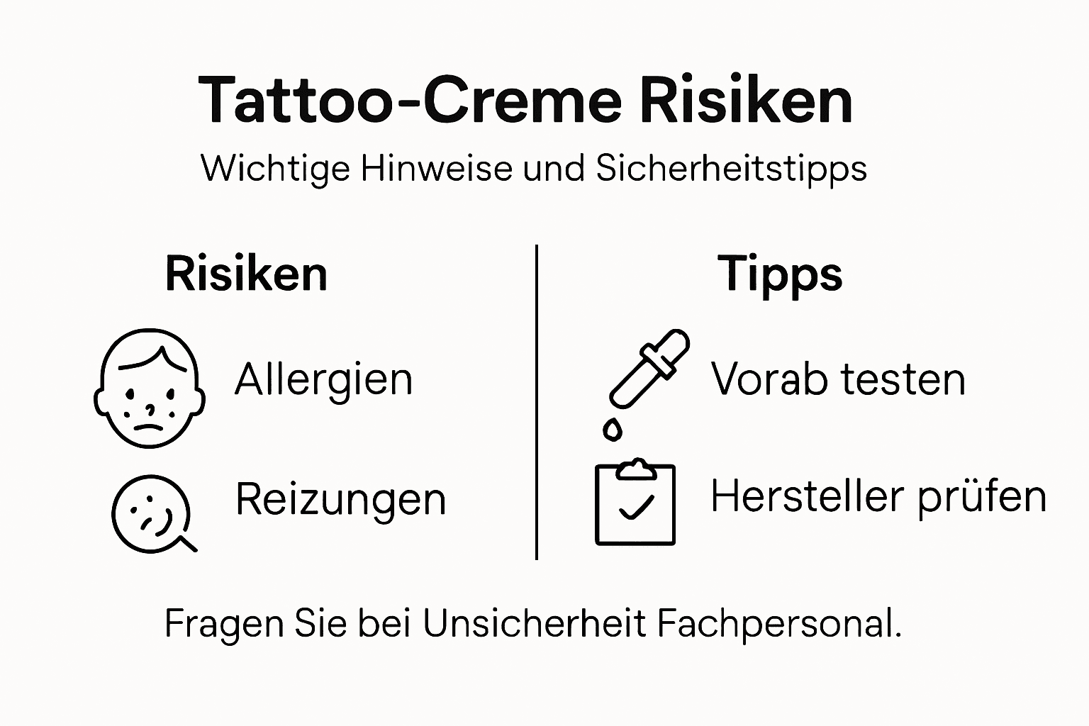 Übersicht: Sicherheit und mögliche Risiken von Tattoo-Cremes auf einen Blick