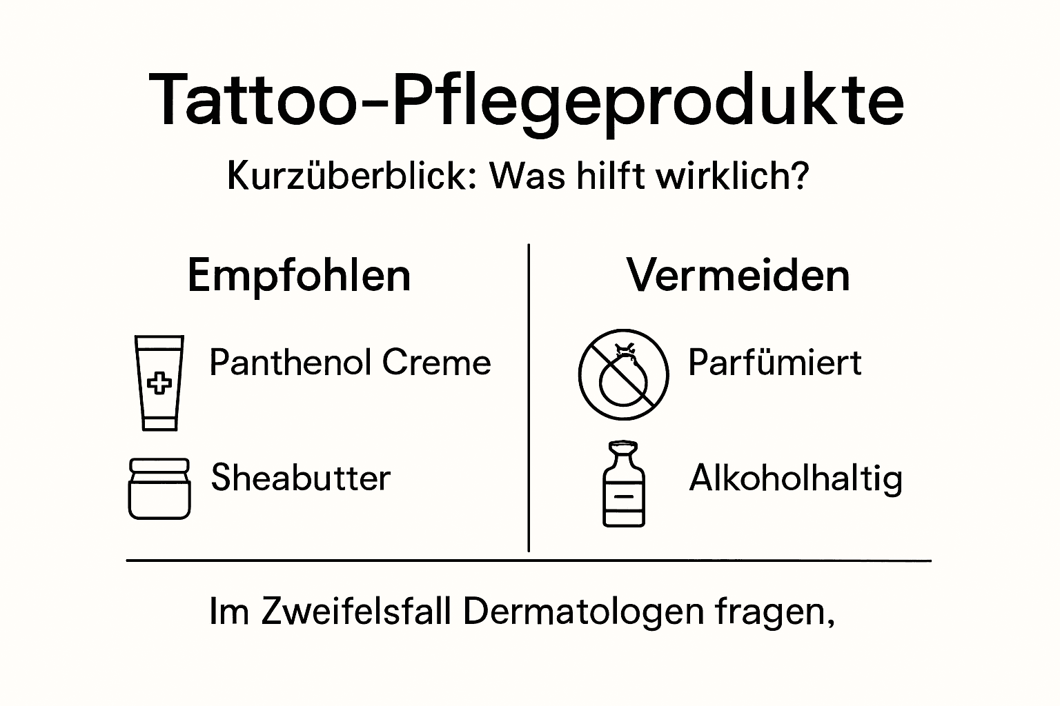 Tattoo-Pflege im Überblick: Die wichtigsten Produkte anschaulich erklärt