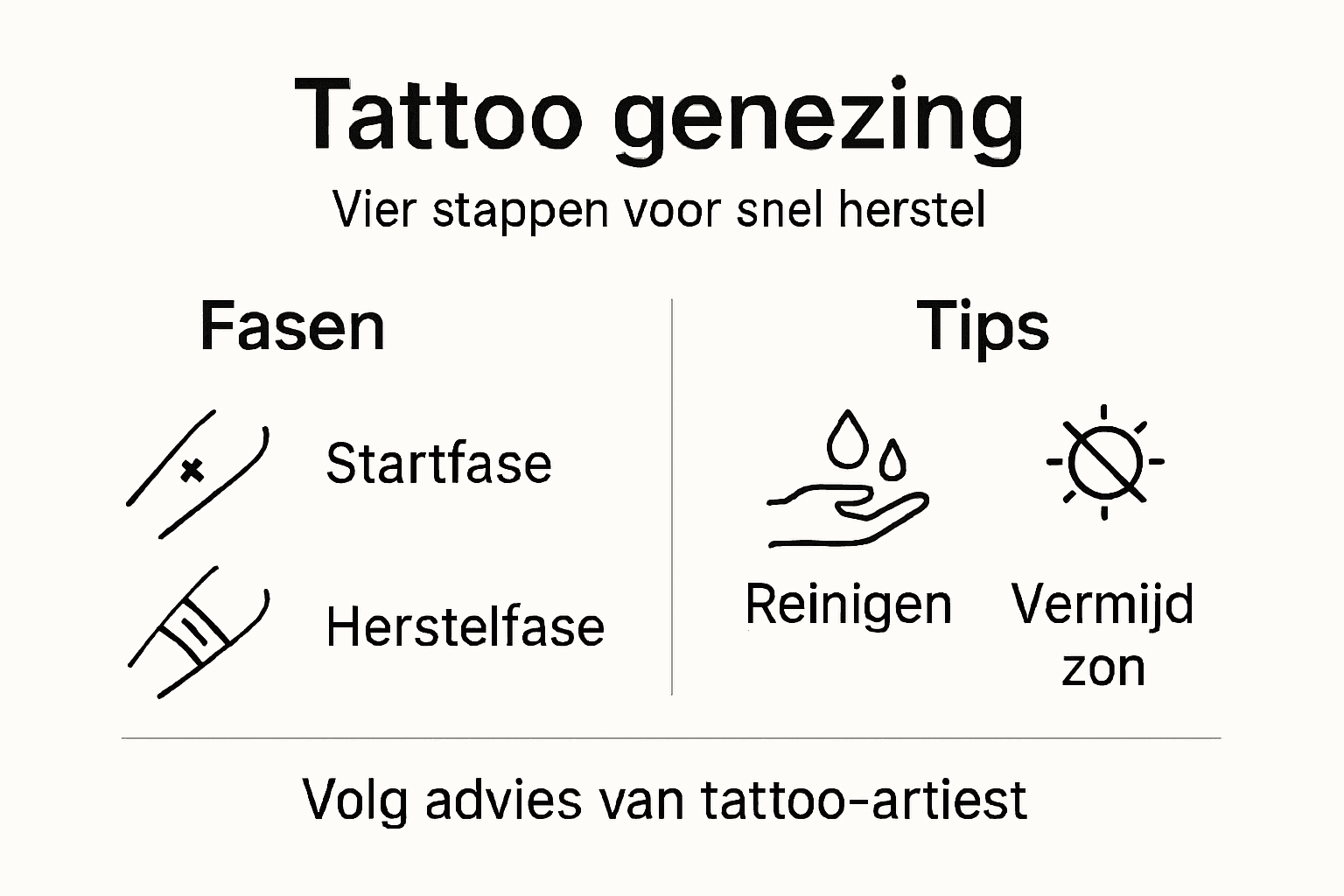 Overzicht: stadia van het genezingsproces van een tatoeage en handige verzorgingstips