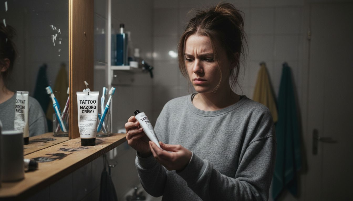 Vrouw ontdekt dat haar tattoo crème verkeerd bewaard is