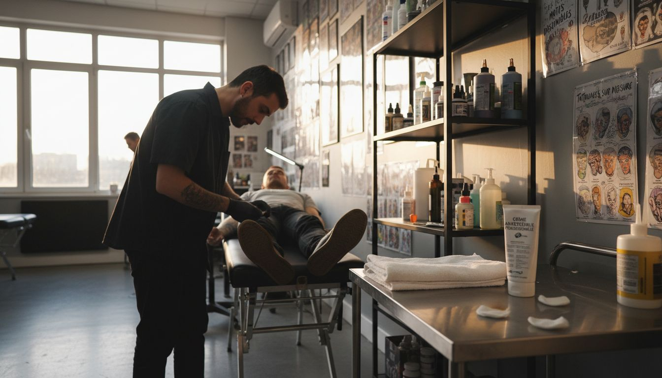 On applique une crème anesthésiante directement sur la zone concernée pour engourdir la peau.