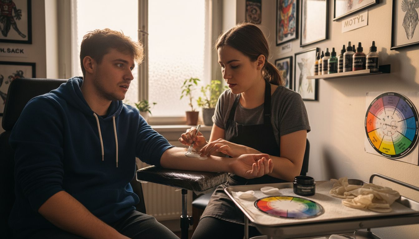 Nanesení znecitlivujícího krému před tetováním