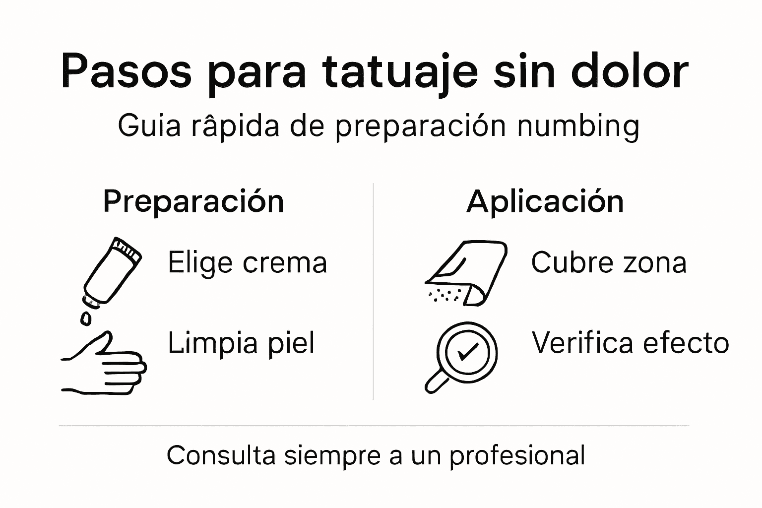 Guía visual: cómo tatuarte sin dolor paso a paso