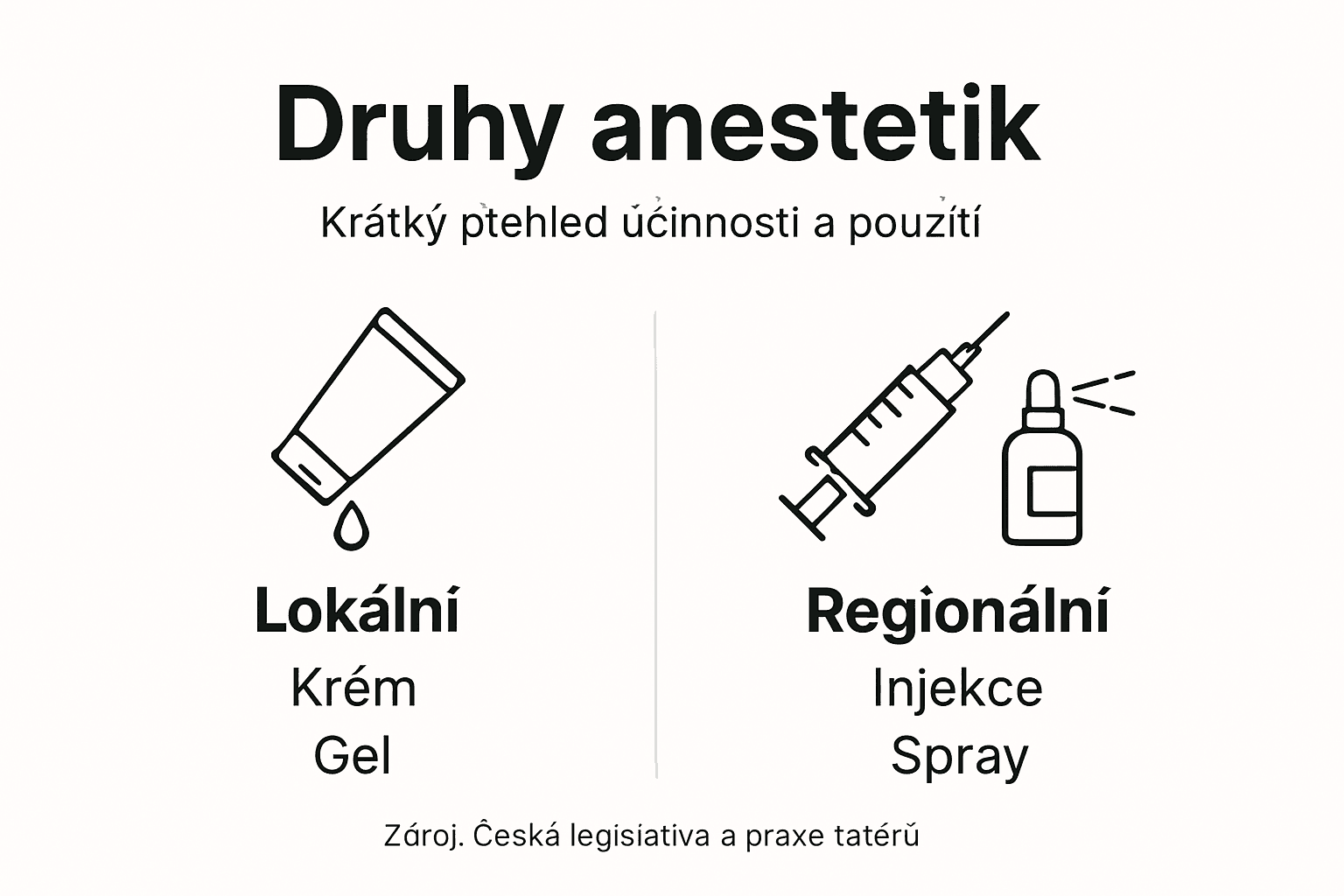 Přehled rozdílů v používání anestetik v České republice – infografika