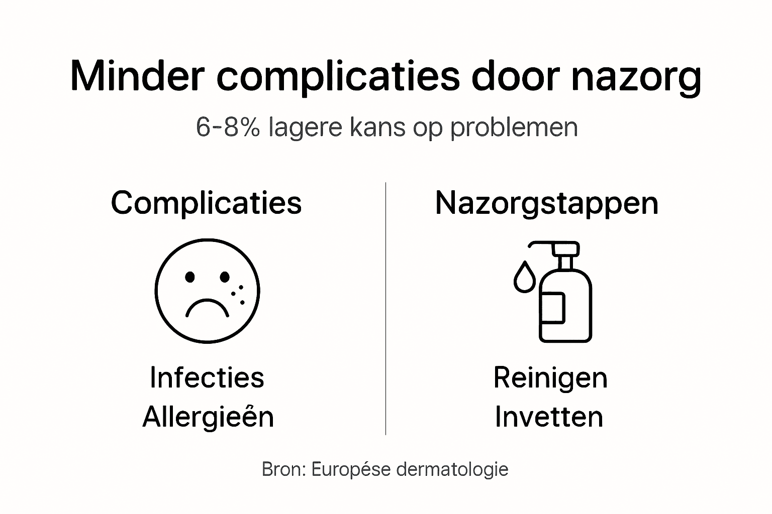 Infographic: veelvoorkomende complicaties bij tatoeages en tips voor een goed huidherstel