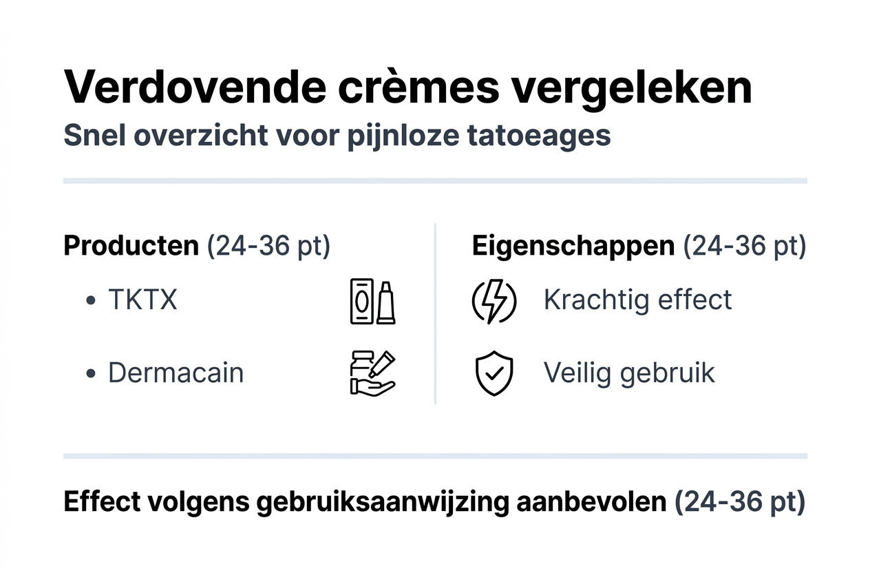 Overzicht: soorten verdovende crèmes en hun eigenschappen