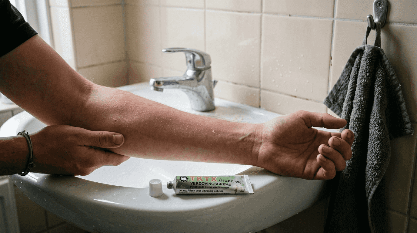 Lichte huidirritatie na gebruik van TKTX-crème