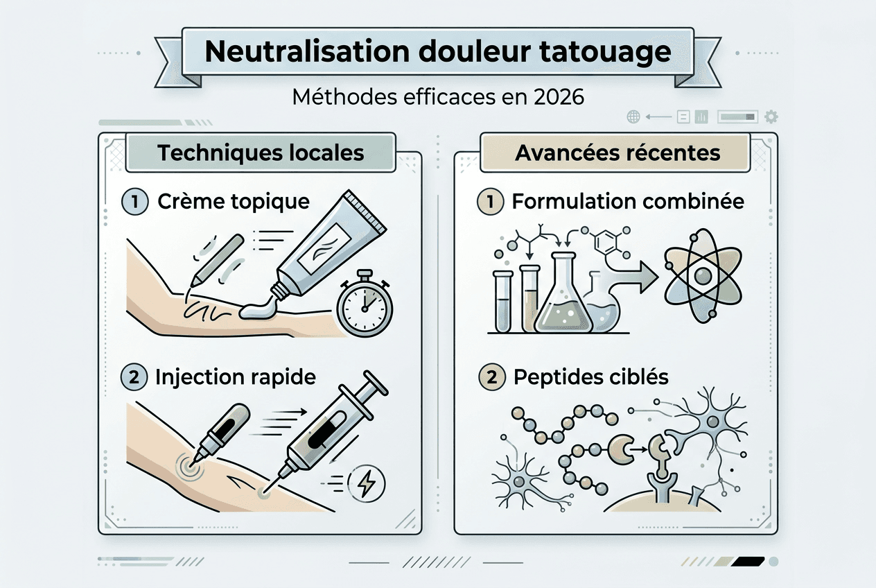 Infographie : techniques et nouveautés pour mieux gérer la douleur lors du tatouage