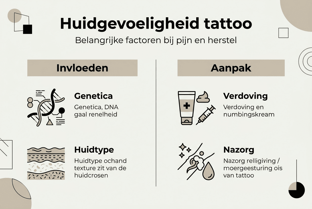 Infographic: een compleet overzicht van huidgevoeligheid bij tatoeages