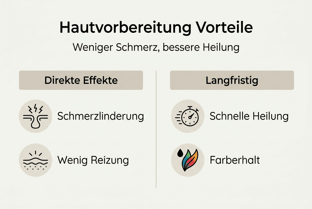Infografik: Warum eine gründliche Vorbereitung der Haut vor dem Tätowieren wichtig ist