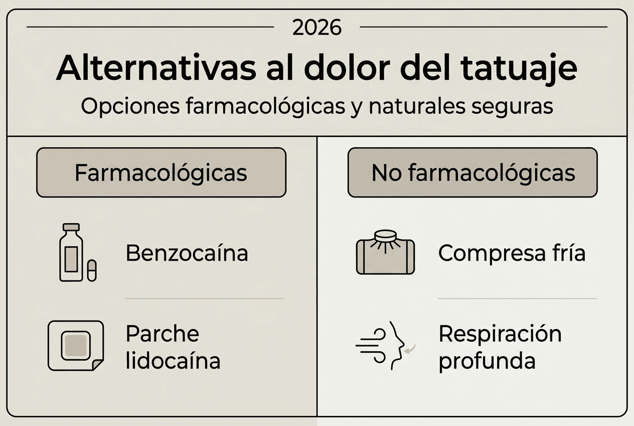 Infografía con alternativas para combatir el dolor