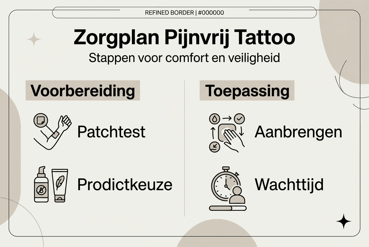 Infographic: zo ziet een pijnvrij tattoo-zorgplan eruit
