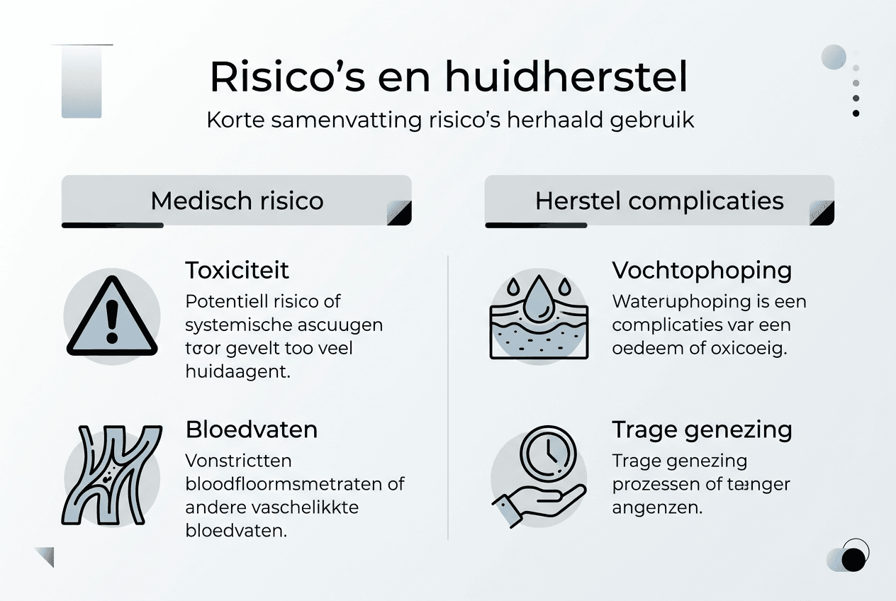 Infographic over huidproblemen en het herstel na verdoving
