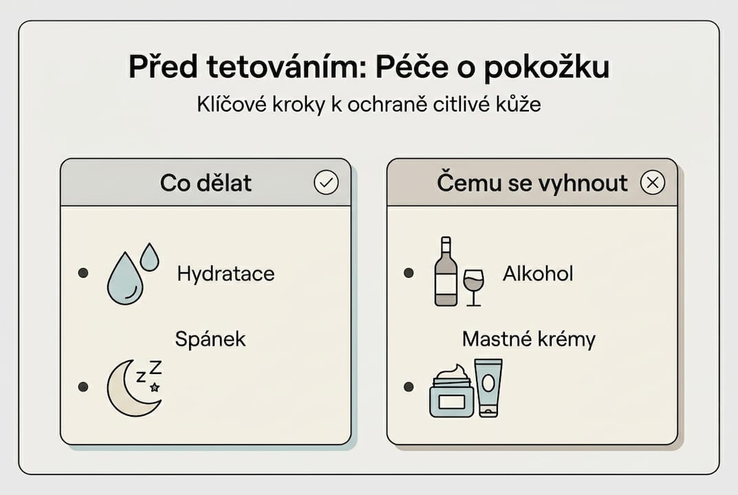 Jak pečovat o citlivou pokožku před tetováním – přehled v infografice