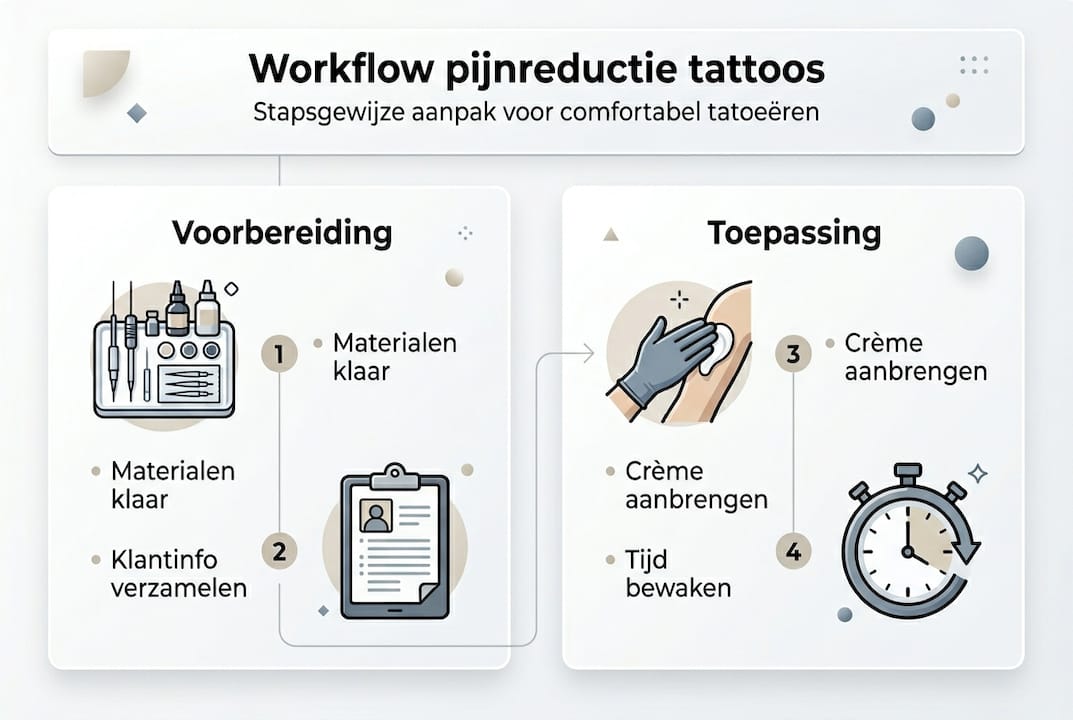 Infographic: stappenplan voor het verminderen van tatoeagepijn