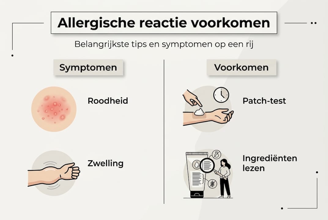 Infographic: Zo herken je een allergische reactie op een crème en wat kun je eraan doen?