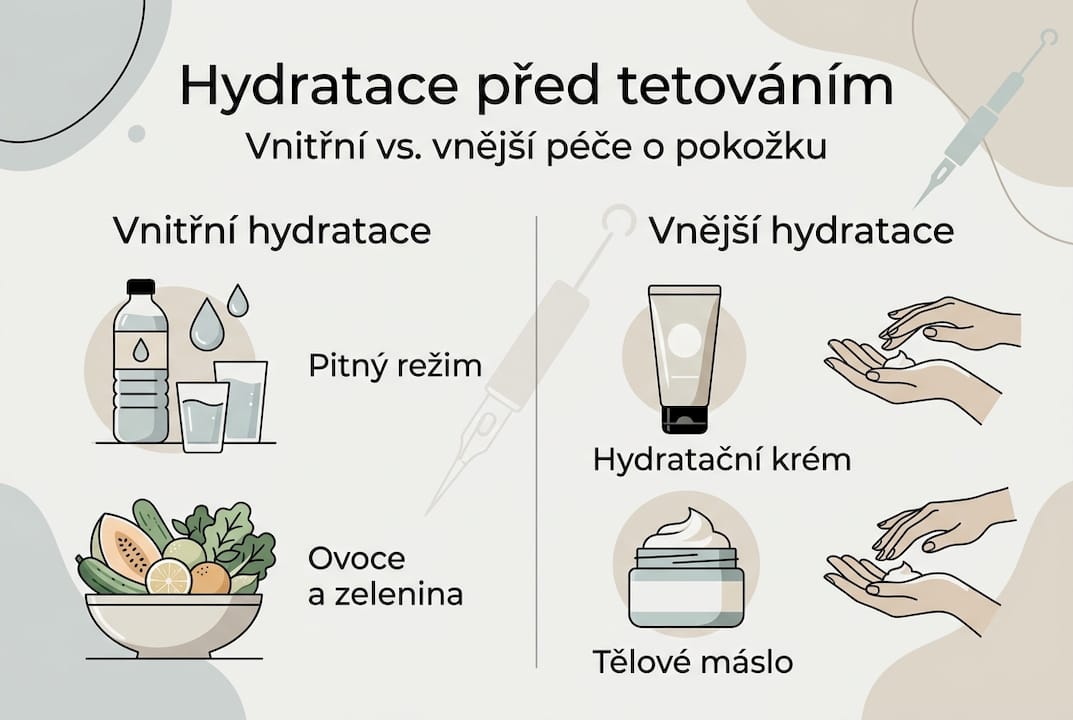 Infografika: Jaký je rozdíl mezi hydratací těla zevnitř a zvenku