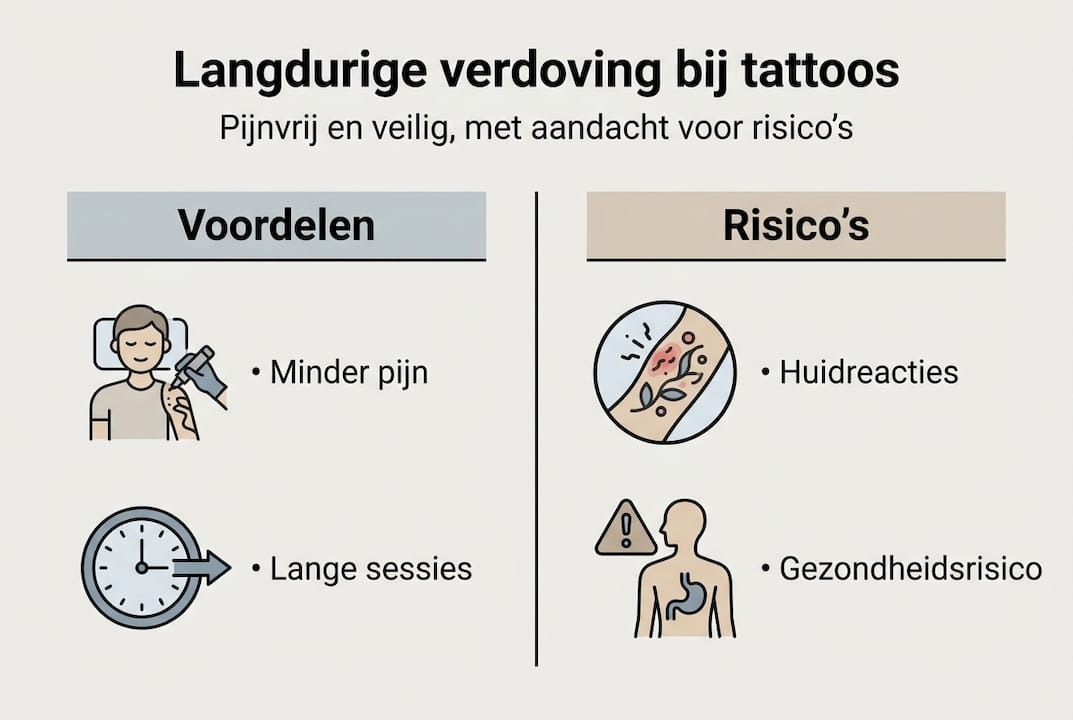 Infographic: de belangrijkste voordelen en mogelijke risico’s van verdoving op een rij