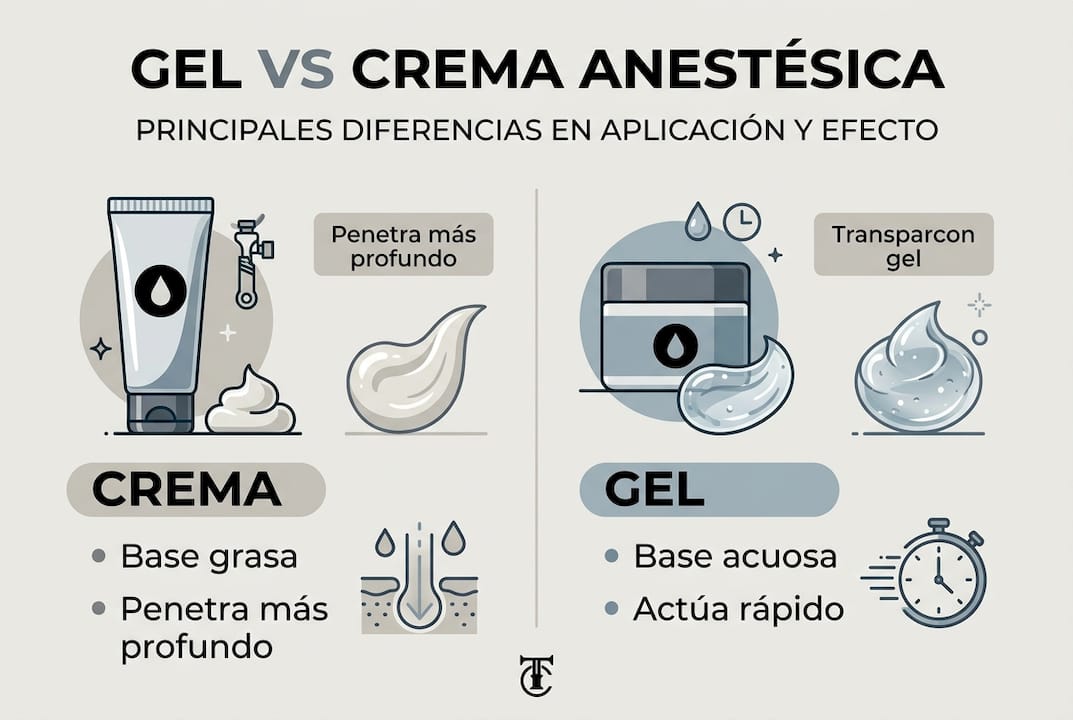 Infografía: ¿en qué se diferencian el gel y la crema anestésica?