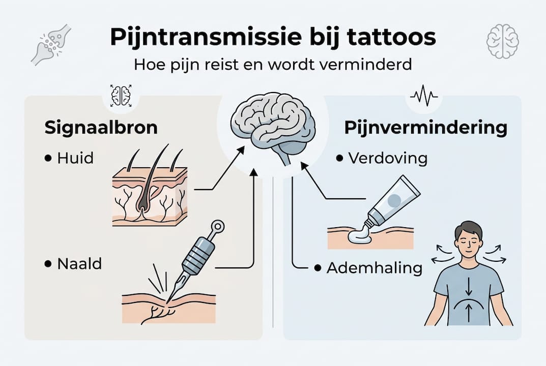 Overzicht: Hoe pijn wordt doorgegeven en hoe verdoving werkt bij het zetten van een tatoeage